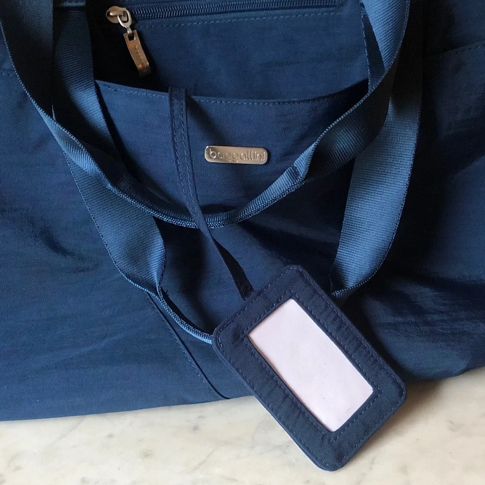 Baggallini Navy Everyday Tote with Front Zip Pocket